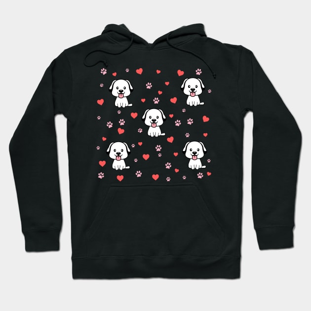 Cute Doggie & Puppies Lover Hoodie by SherabArts